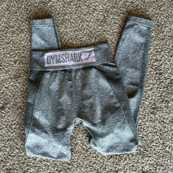 Gymshark Pants - Gymshark Women’s S High Rise Flex Leggings in Grey/Pink